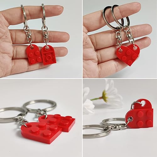 Miniatura 3 de Llavero de ladrillo para mejor amigo, para amistad, pareja, novio, novia, juego de llavero de corazón, día de San Valentín, cumpleaños, llavero para