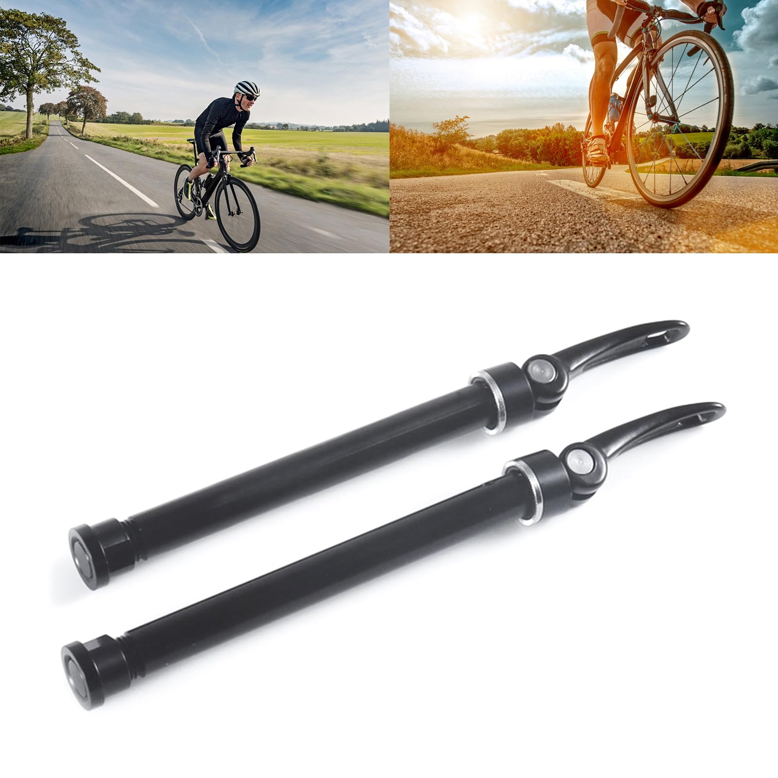 Axe à Dégagement Rapide Pour VTT Et Vélo De Route - Avant 145 Mm, Arrière 180 Mm - Alliage Aluminium Léger