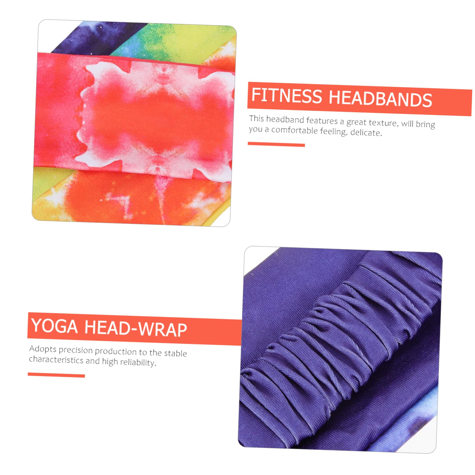 LIFKOME Fascia sportiva Tie Dye fasce sportive elastiche fasce per la corsa Yoga elastici scrunchies e per il sudore fascia per professionale poliestere