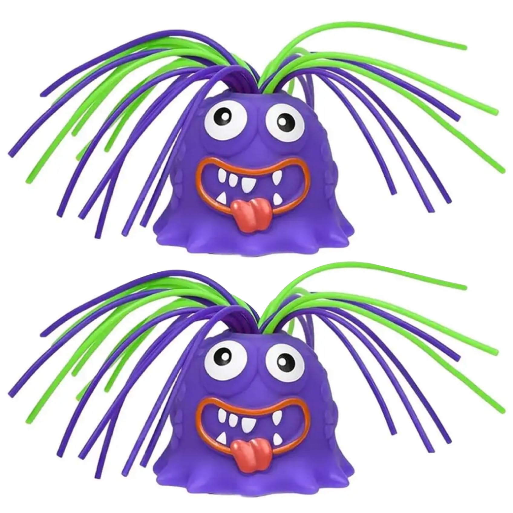 Wxyestna Screaming Monster Toy 2Pcs Hair Pulling Stress Relief 6 Sounds Scream Toys Cute Cartoon Funny