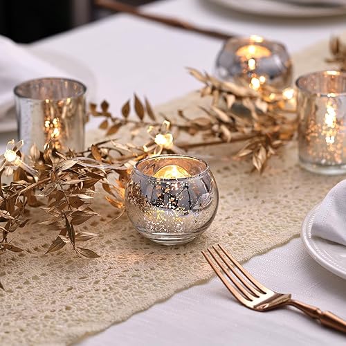 Miniatura 2 de 36 portavelas votivas plateadas y 36 portavelas votivas