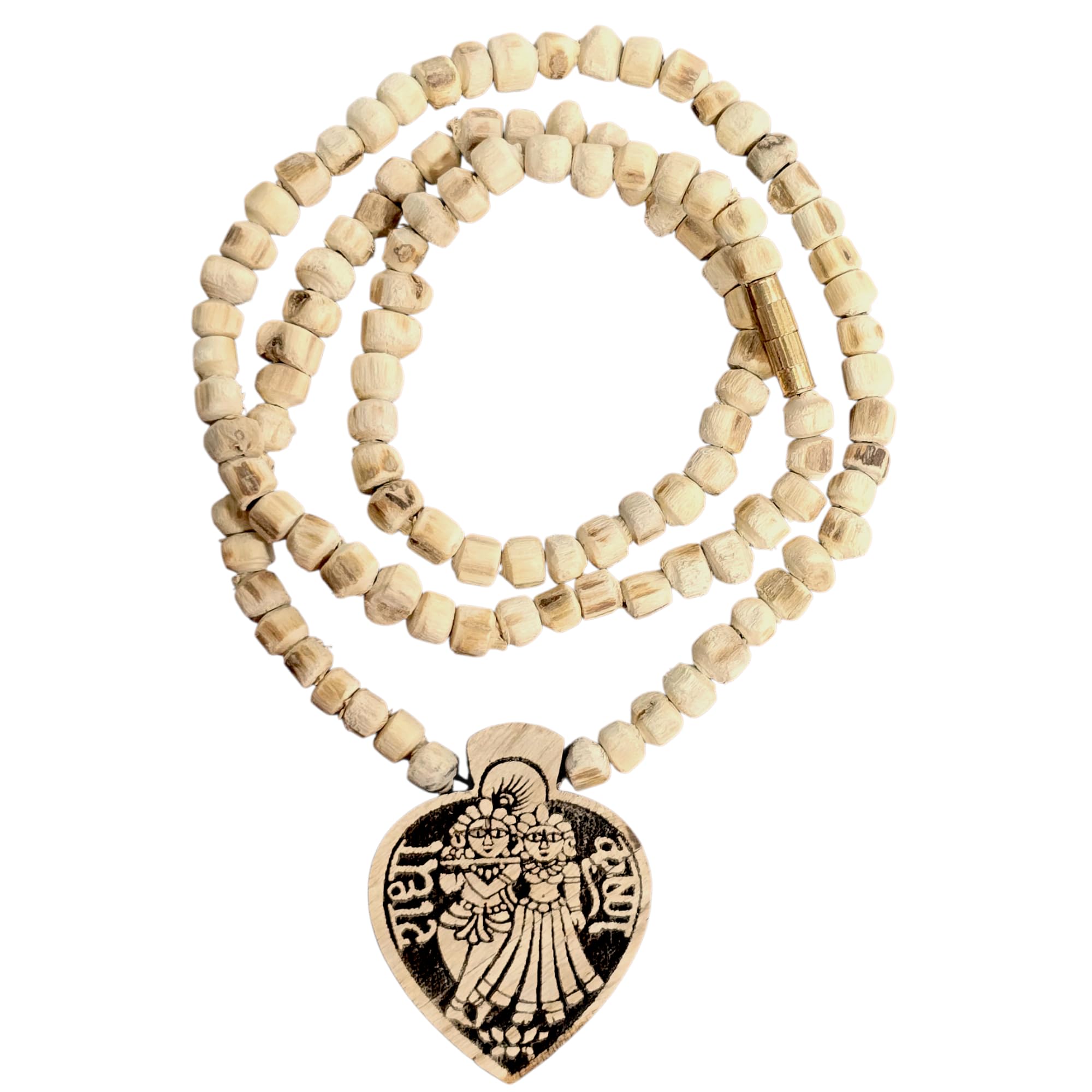 Tulsi Beads Kanthi Mala with Shree Radha Krishna Chhavi & Name Tulsi Locket | Original Tulasi Wood Spiritual Malaa for Protection, Positivity, Bhakti & DailyWear-image-34