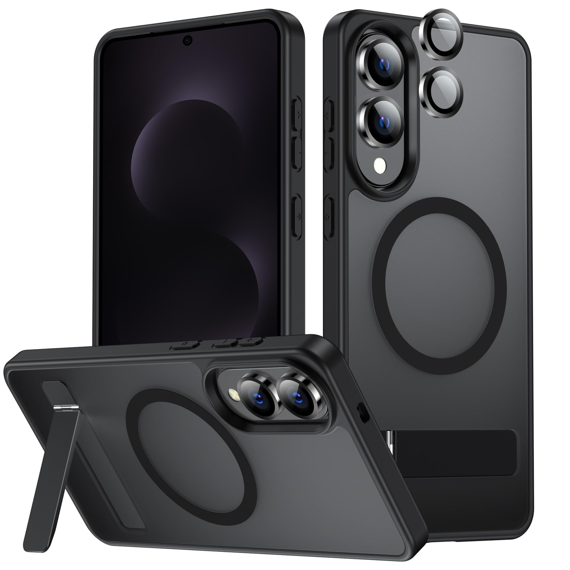 LEKEVO Case for Samsung Galaxy S25 Edge with Stand