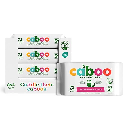 Caboo Toallitas para bebé, hechas con viscosa de bambú, ingredientes seguros certificados, toallitas para bebés sin perfume buenas para pieles