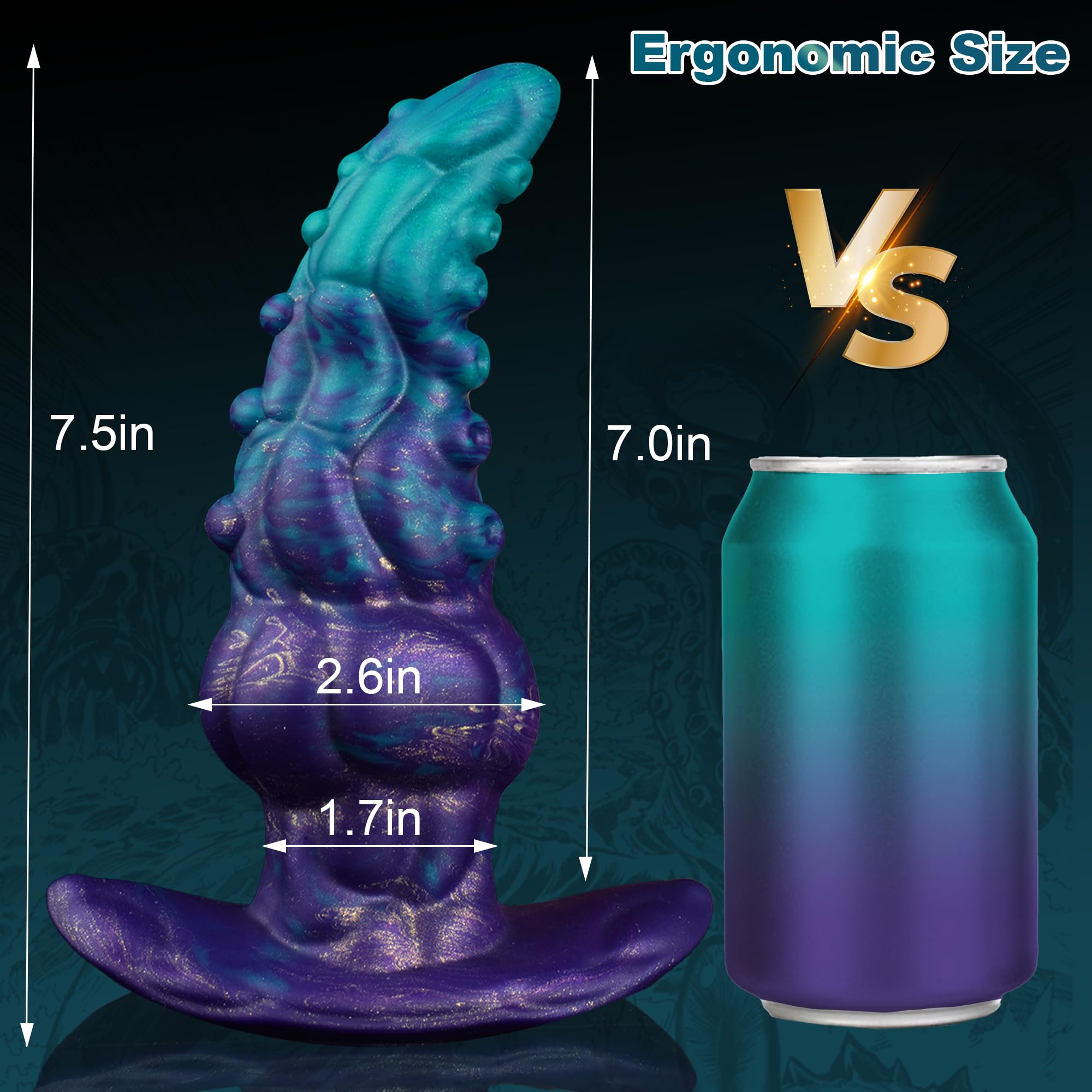 6.5in Large Butt Plug Tentacle Dildo Buttplug, Big Butt Plug onster Dildo Wide Knot Plug, Silicone Anal Plugs Massive Octopus Dildos, Prostate Plugs Fantasy Adult Sex Toy for Men Women Gay Couple: L
