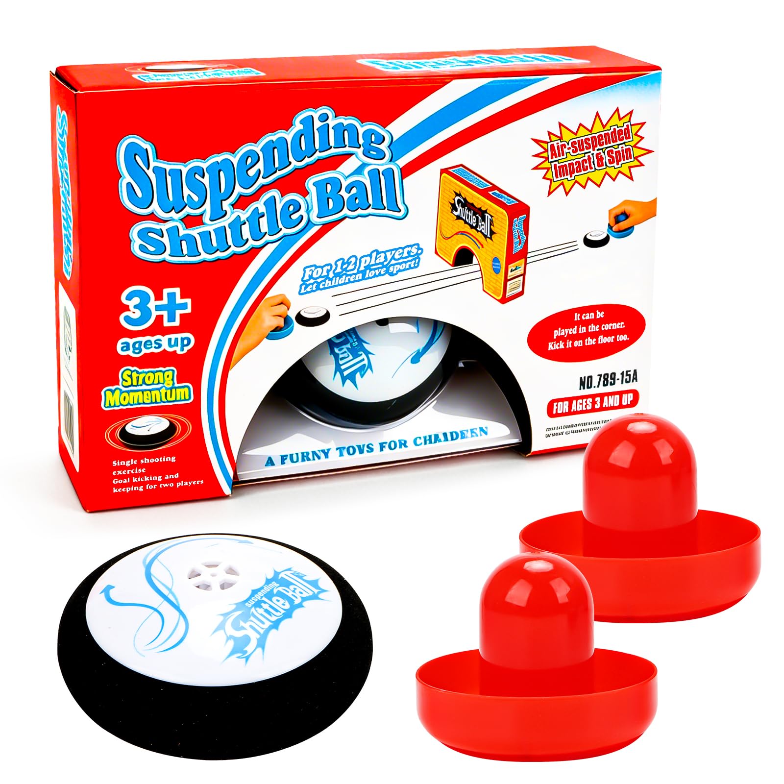 Air Hockey Hover Puck, mini gra stołowa z 2 krążkami i rakietami, przenośny zestaw do gry w hokeja z unoszącymi się krążkami, gra stołowa dla dorosłych