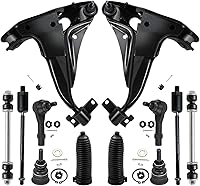Vista 71 de Detroit Axle - Kit de suspensión completo de 12 unidades para Dodge Ram 1500 4x4 solamente - 2 brazos de control superiores y rótulas, 2 rótulas