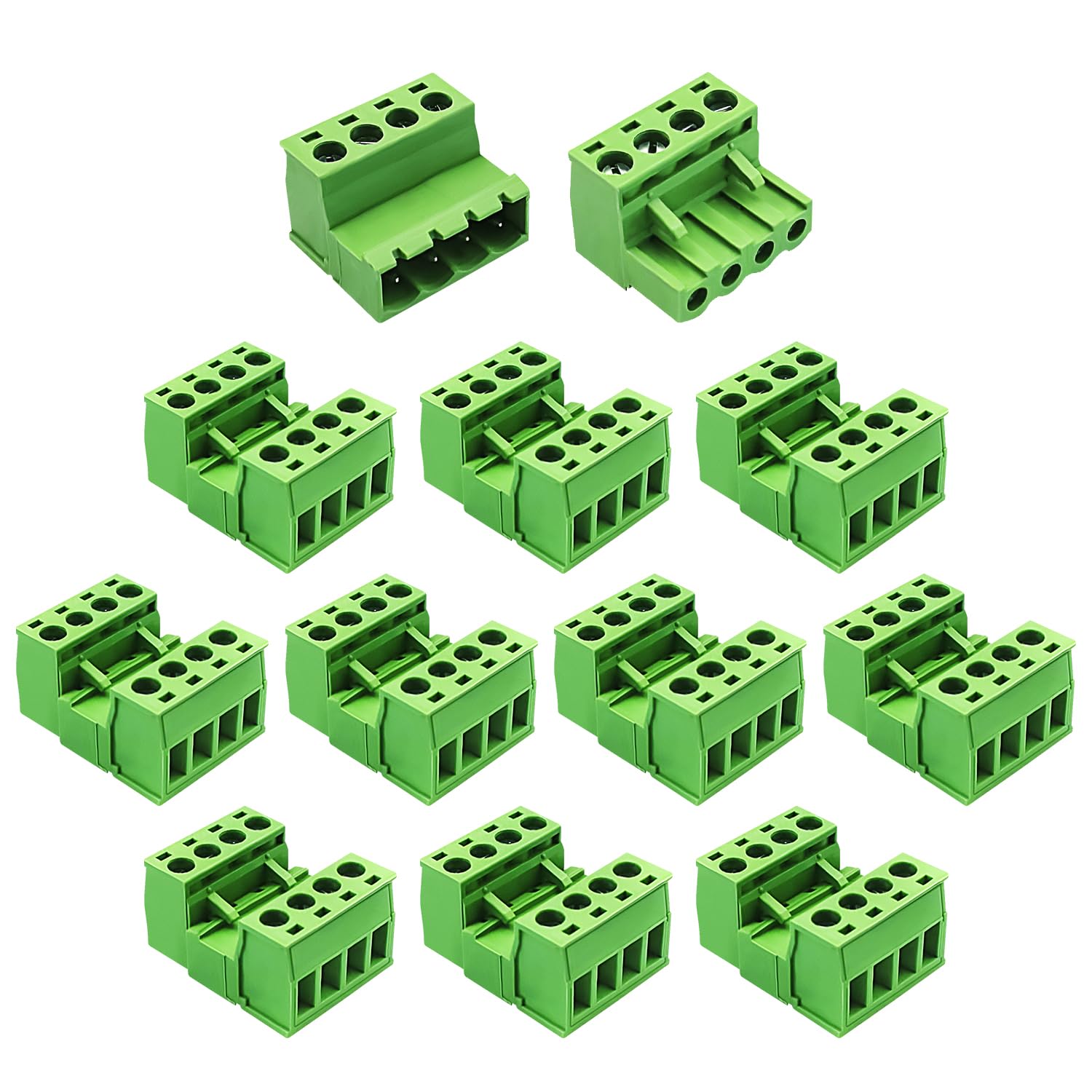 Total 24 Pairs 8pairs-2Pin 8pairs-3Pin 4pairs-4Pin 4pairs-5Pin 5.08mm Pitch DIY PCB Mount Screw Terminal Block Connector
