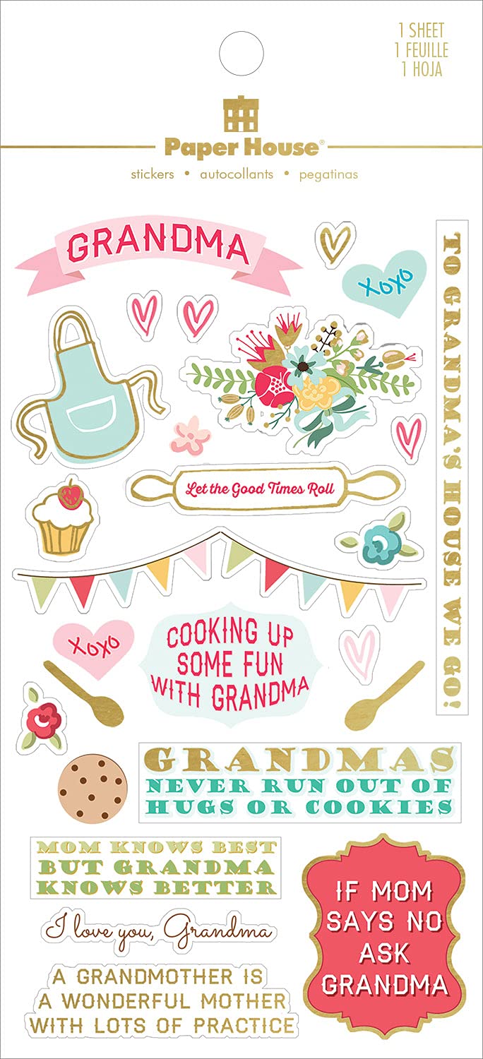 Autocollant transparent Grandma Family pour décorer un album photo