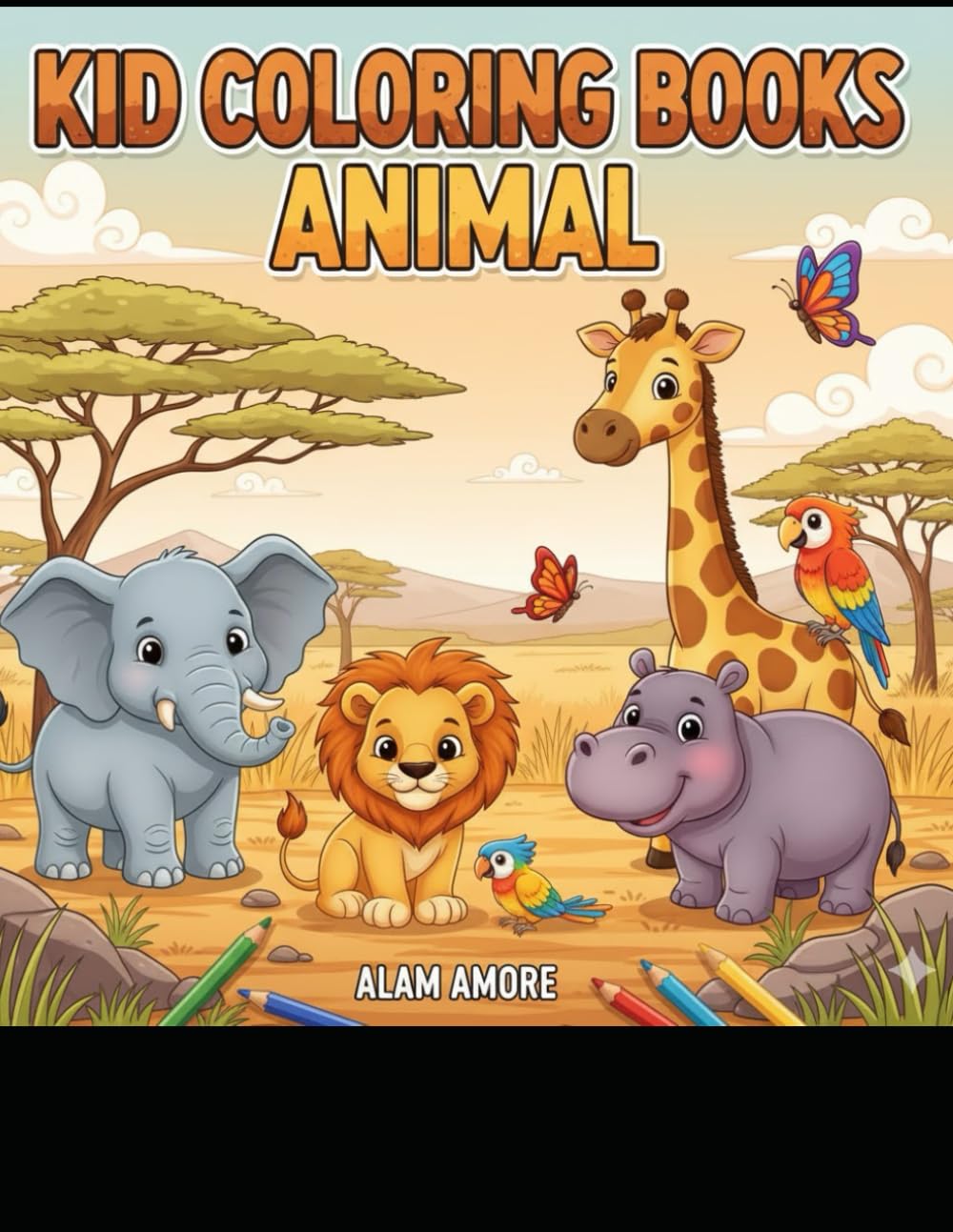 My First kids Coloring Book Jumbo Gift to children for painting, drawing Animals, Birds - 3 to 6 years old: Coloring Book