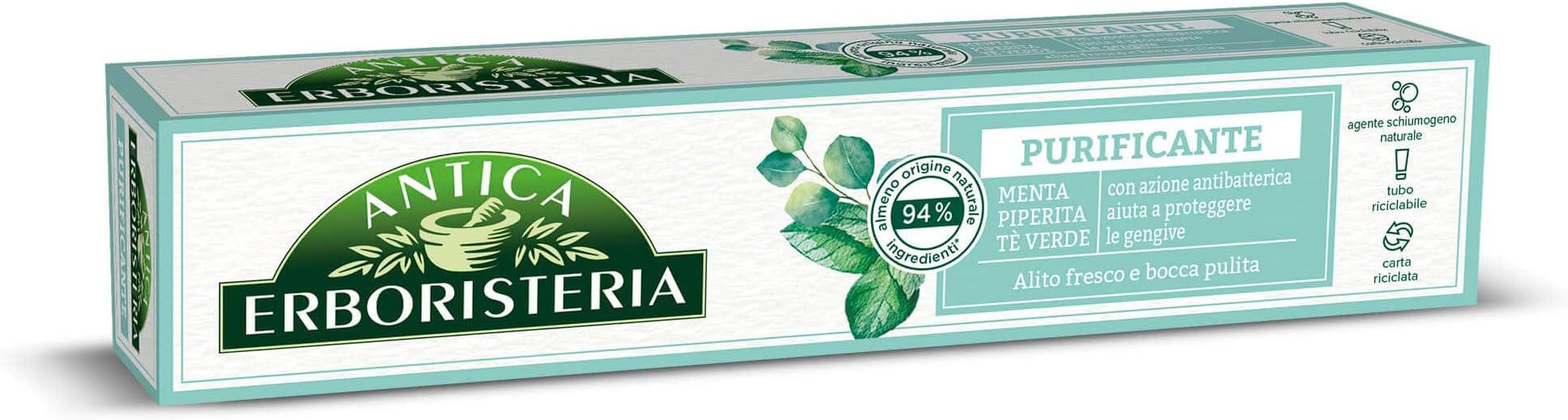 "Purificante" Purifying Toothpaste - 2.5 Fluid Ounces (75ml) Tube [ Italian Import ]