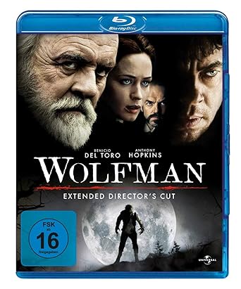 Wolfman Blu Ray Amazon De Del Toro Benicio Hopkins Anthony Blunt Emily Weaving Hugo Chaplin Geraldine Shah Kiran Johnston Joe Del Toro Benicio Hopkins Anthony Dvd Blu Ray