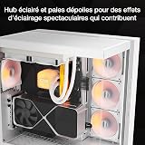 be quiet! Light Wings LX Reverse White ventilateur, 7 pales inversées, pour une admission d'air latérale ou par le bas, effets lumineux exceptionnels, hub éclairé et pales dépolies - 4