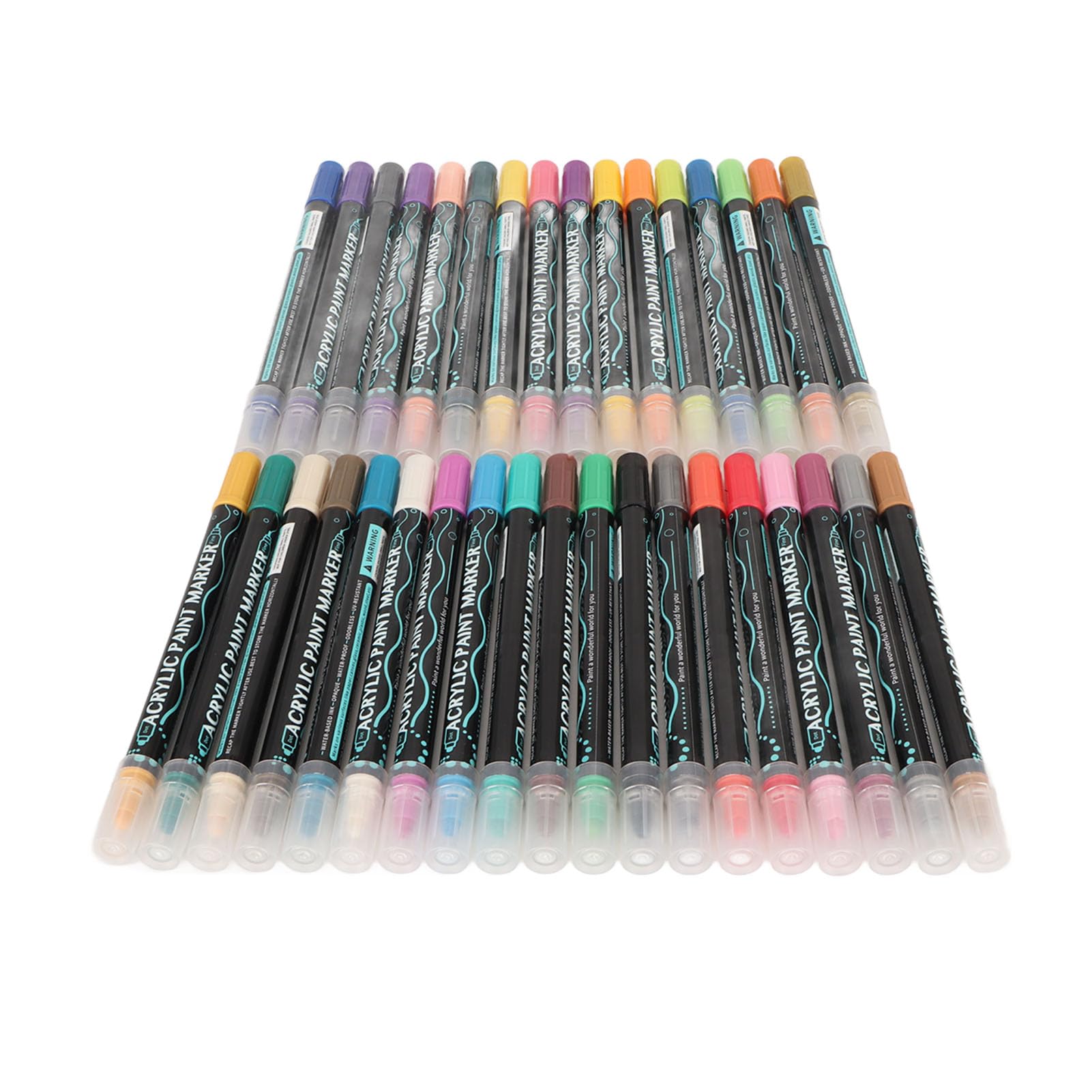 podwójna końcówka pisaki akrylowe bezwonny gładki zestaw markerów akrylowych do rękodzieła i projektów artystycznych (36 Colors)