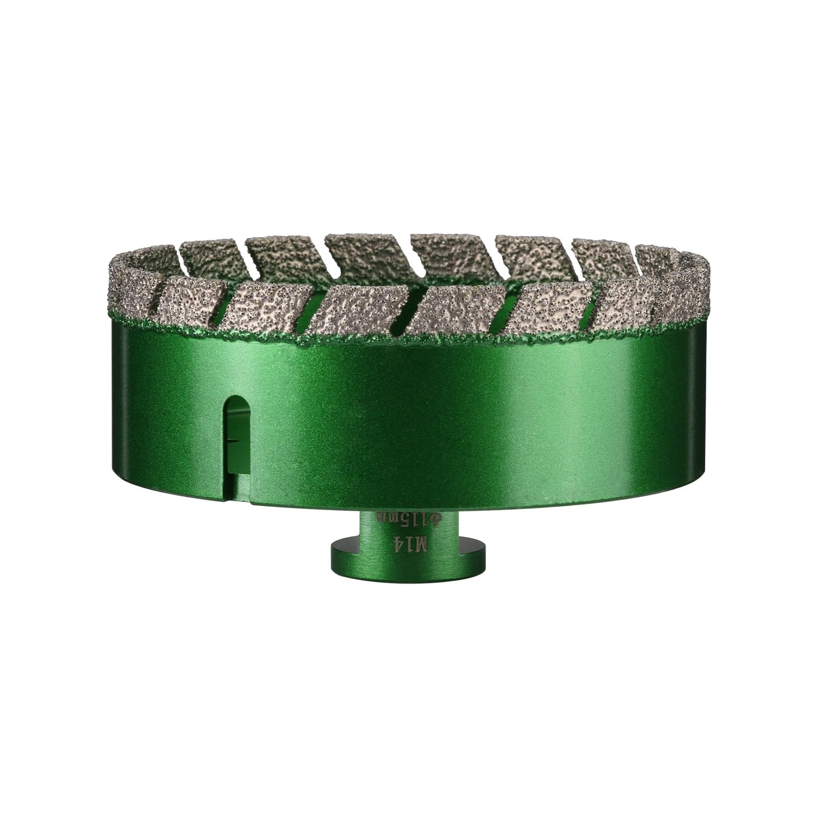 Vearter 115 mm Diamond Core Drill Bit, M14 Thread Connection Masonry Hole Saw, Vacuum Brazed Hollow Hole Cutter for Tile, Marble, Granite, Porcelain, Concrete, Quartz Stone — image 1