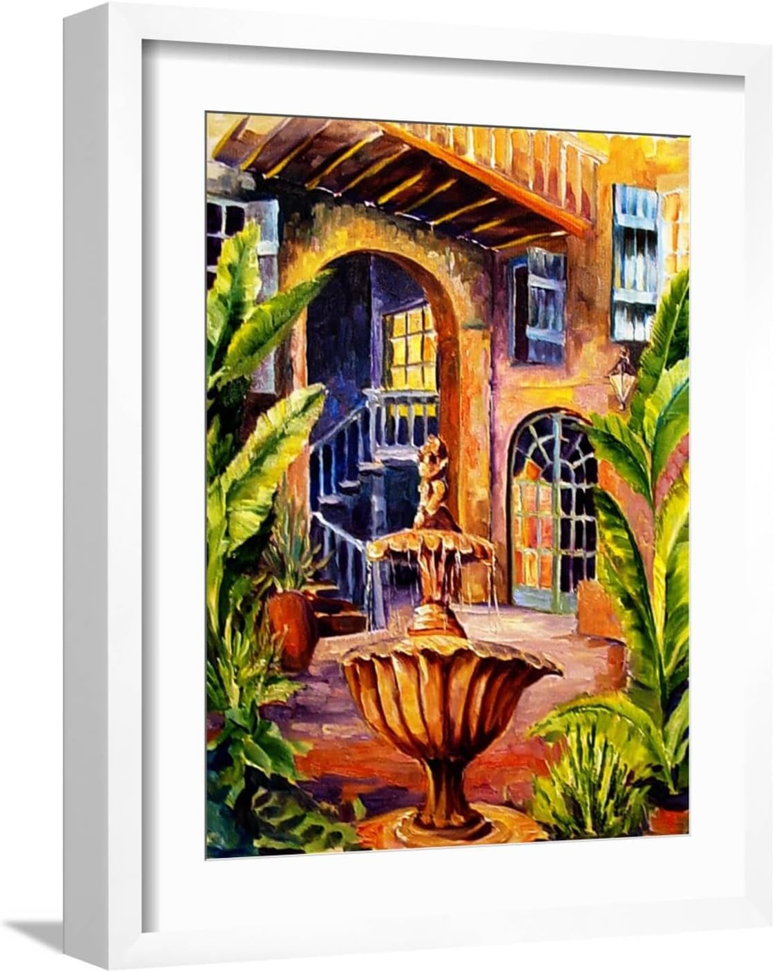 ART.COM Wall Art Print French Quarter Courtyard in New Orleans by Diane Millsap, 18" x 24"