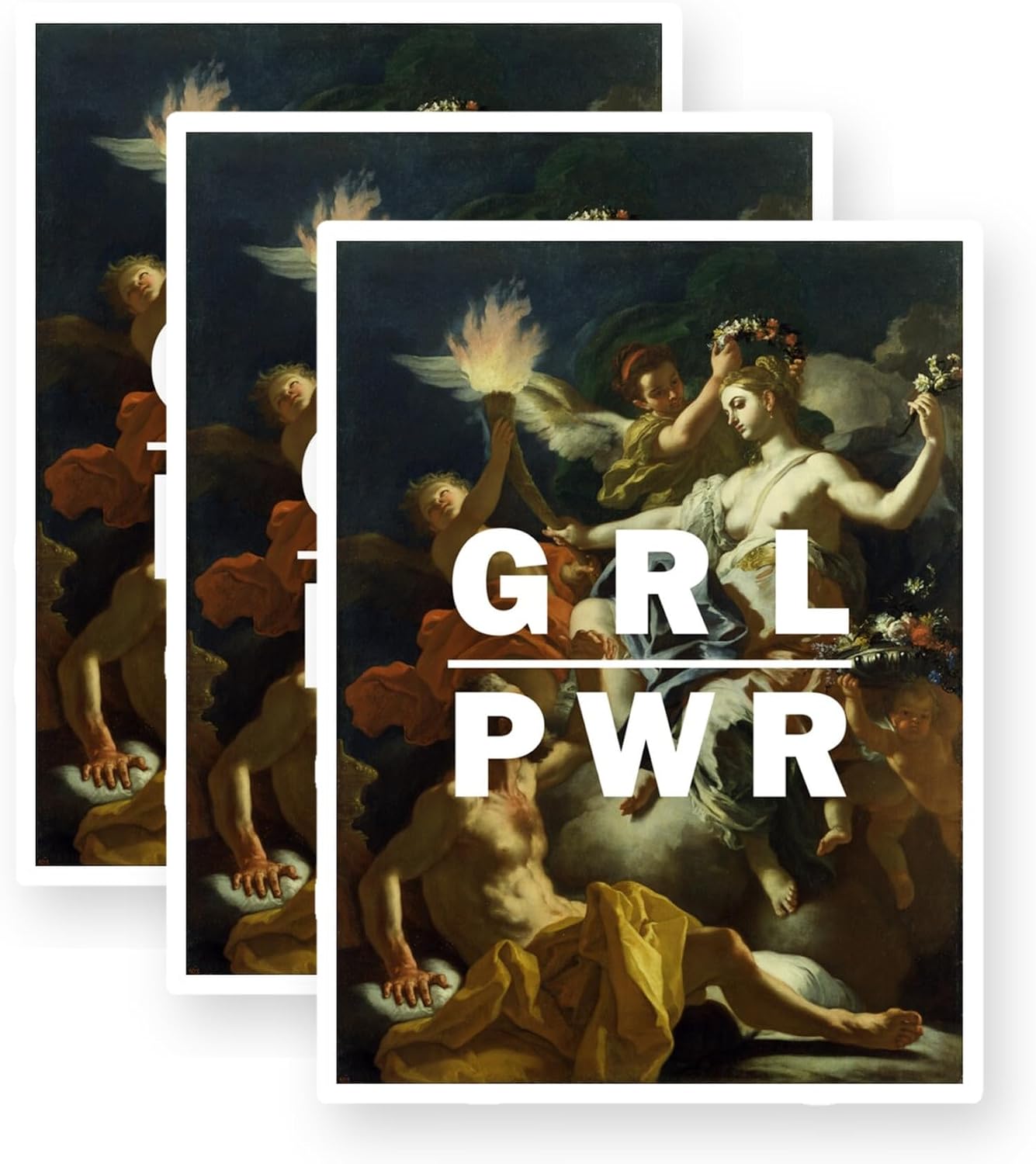 GRL Pwr Vinyl Stickers 3 Pack 3 Inch