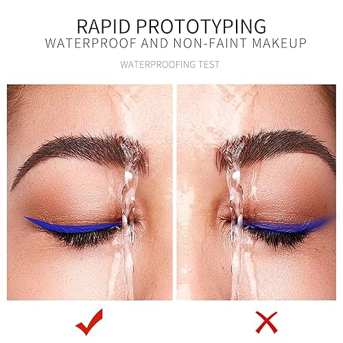 Miniatura 3 de Liayozl Delineador de ojos líquido, lápiz delineador de ojos blanco, secado rápido, impermeable, delineador de ojos de color de larga duración para