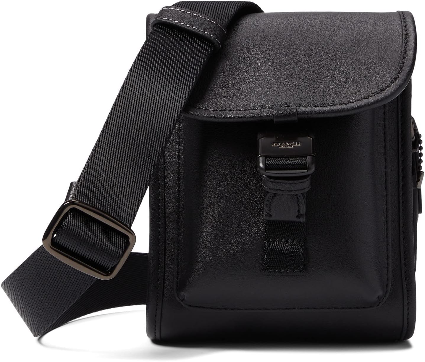 COACH Mens Charter North/South Crossbody With Hybrid in Smooth Leather, Black