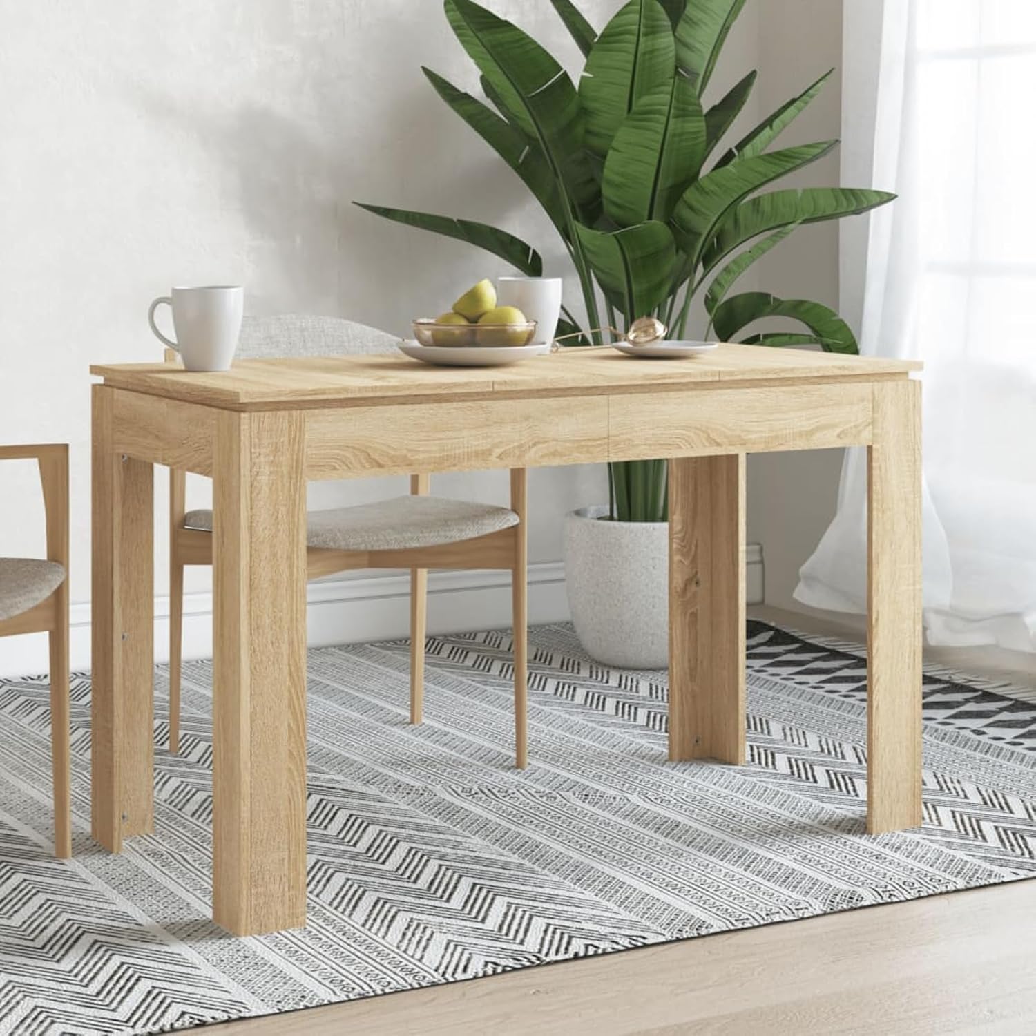Camerina Dining Table Sonoma Oak 120x60x76 cm Engineered Wood,Dining ...