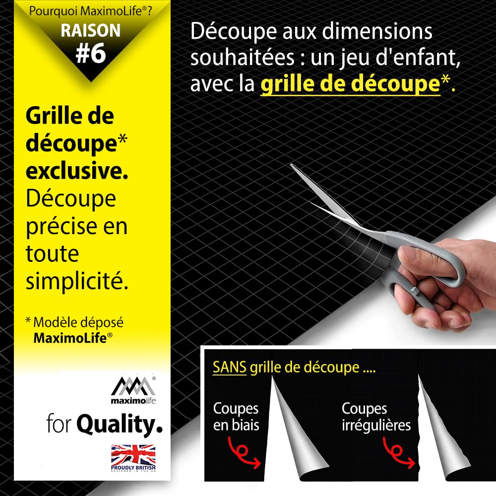 MaximoLife® Store occultant universel avec ventouses puissantes et crochet boucle robuste