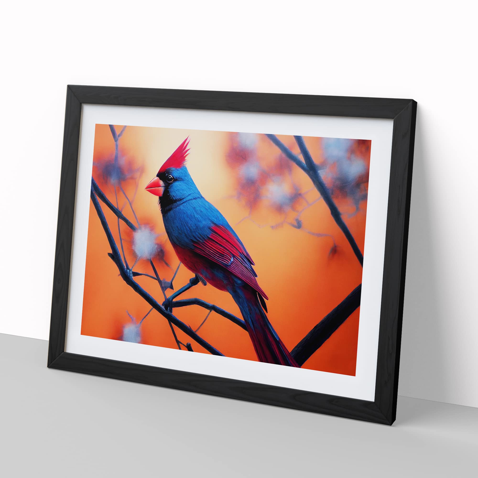 Cardinal Bird Vol.10 Framed Print, Black, A3 (46 x 34 cm) - Image 2