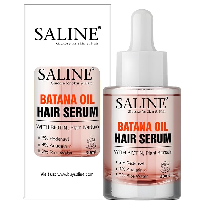 SALINE Batana Redensyl Hair Growth Serum with Biotin, 3% Redensyl, 4% Anagain, 2% Rice Water, and Plant Keratin 30ml - Hair Growth Serum for Men & Women