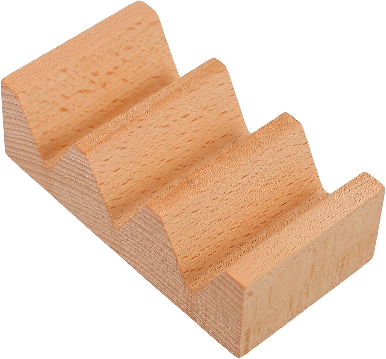 Wooden Sushi Display Rack - Sushi Taco Holder with 3-Grid Hand Roll Stand - Japanese Food Serving Tray for Sashimi and Tacos Home Party and Restaurant