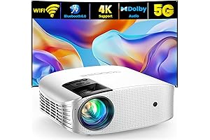 GooDee 2022 Upgraded Native 1080P Video Projector with 5G Wi-Fi & Bluetooth