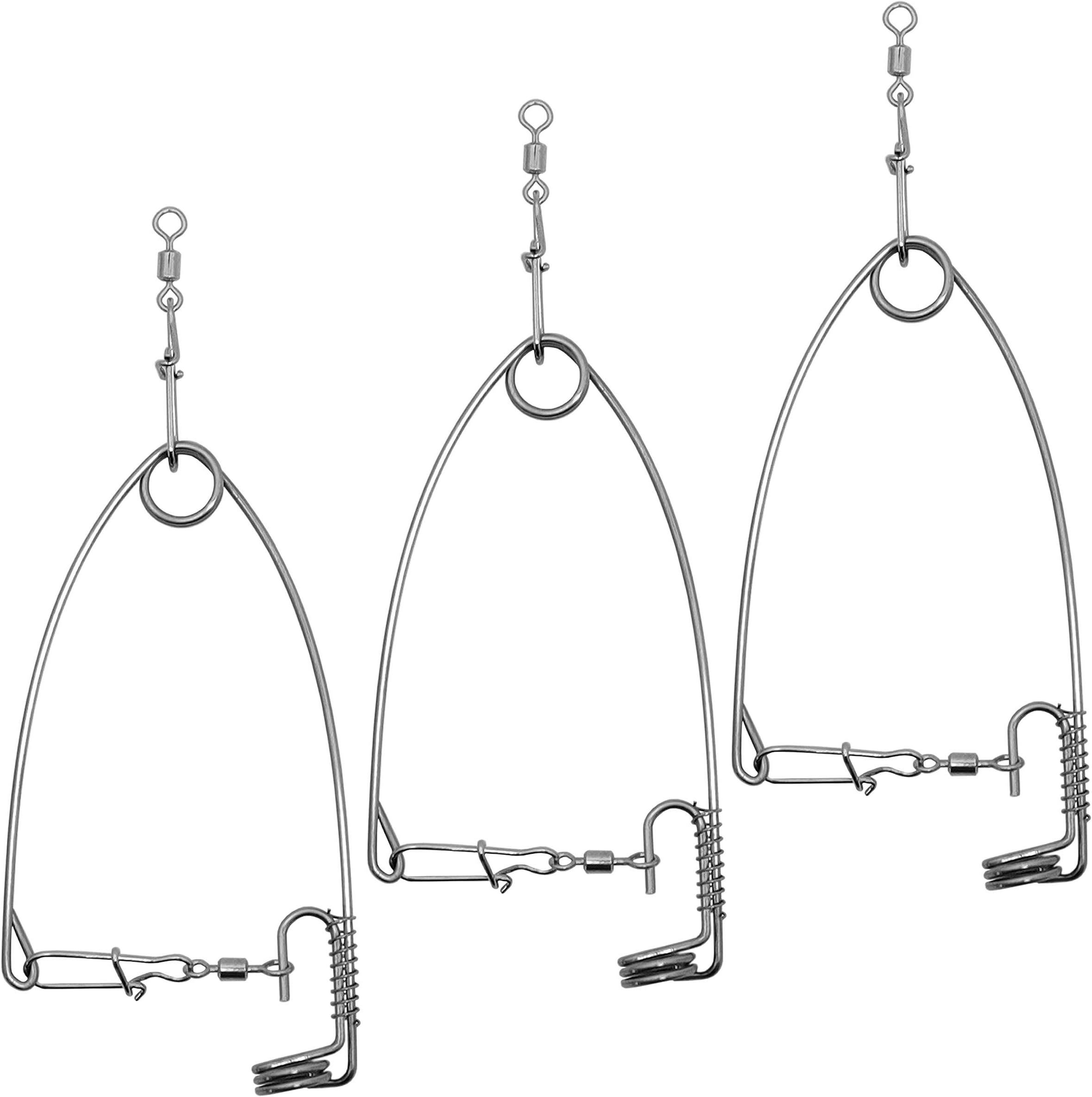 SAMSFXFishing Spring Hook Emergency Kit 3PCS, Including 50M Test Line and 50PCS Baitholder Hooks of 3#-12#