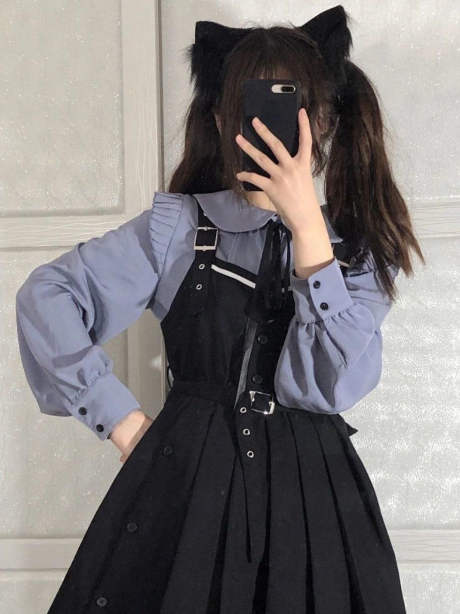 Lolita Sweet Girl Abito Kawaii Carino Salopette 2 Pezzi Set Donna Casual Camicia Abiti Giapponesi