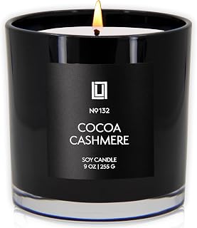 Lulu Candles | Cocoa & Cashmere | Smells Sweet and Warm | Luxury Scented Soy Jar Candle | Hand Poured in The USA | Highly Scented Long Lasting (9 Oz.)
