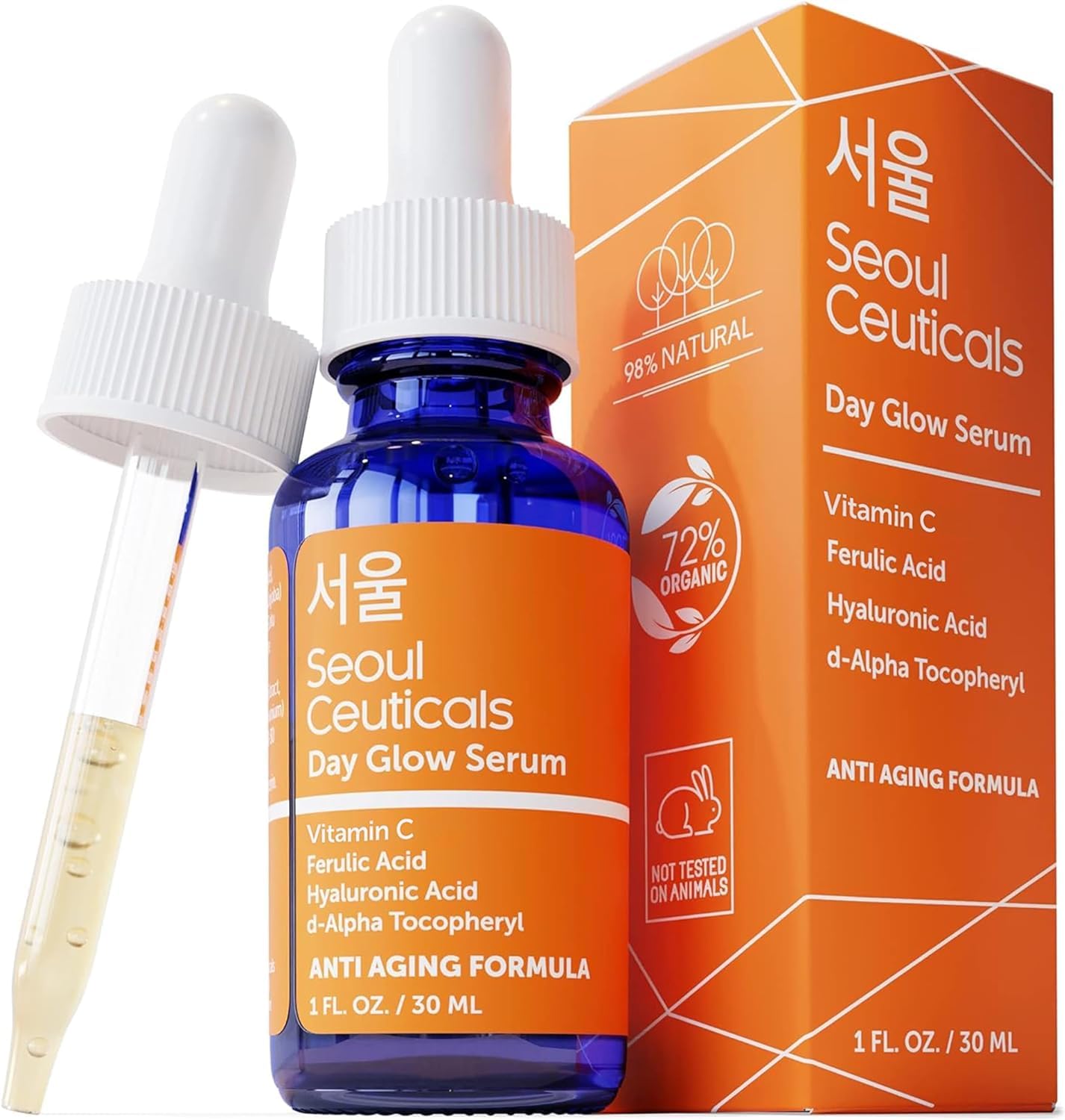 YRBADHHESKorean Skin Care - 20% Vitamin C Hyaluronic Acid Serum + CE Ferulic Acid Provides Potent Anti Aging, Anti Wrinkle Korean Beauty 1oz