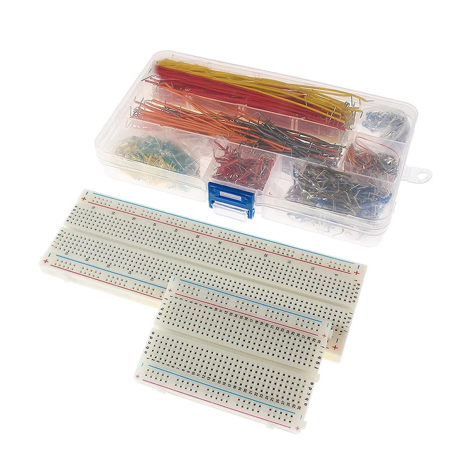 Kit di Cavi Jumper for breadboard da 840 Pezzi MB102 400 830 Tie Breadboard 14 Diverse Lunghezze Jumper Solderless PCB Breadboard(840PCS Jumper Wire)