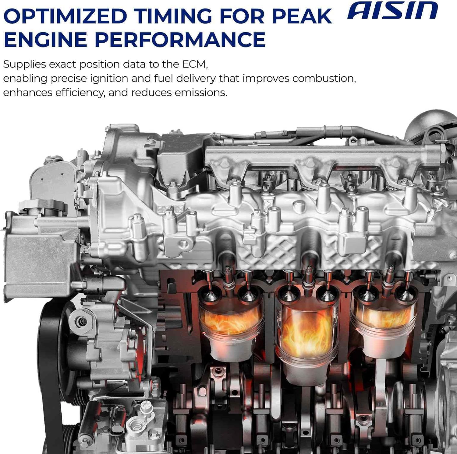 AISIN AFTERMARKET CKST-00055 Engine Crankshaft Position Sensor - Compatible with Toyota Highlander 2017-2018, Tundra 2007-2020, Sienna 2017, Sequoia 2008-2020, Land Cruiser 2008-2020 - 3.5L 4.6L 5.7L
