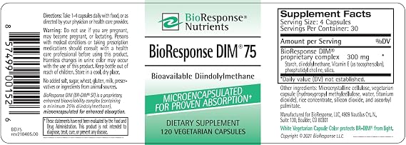 BioResponse DIM 75-75mg 120 Capsules
