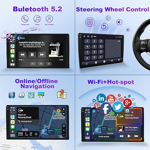 Miniatura 7 de Radio de coche Android estéreo para Honda CRV 2002 2003 2004 2005 2006 con CarPlayAndroid Auto, 8 Core HD pantalla táctil Radio de coche con cámara