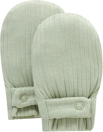 Baby Newborn No Scratch Mittens Stay On Cotton Gloves 0-12 Months