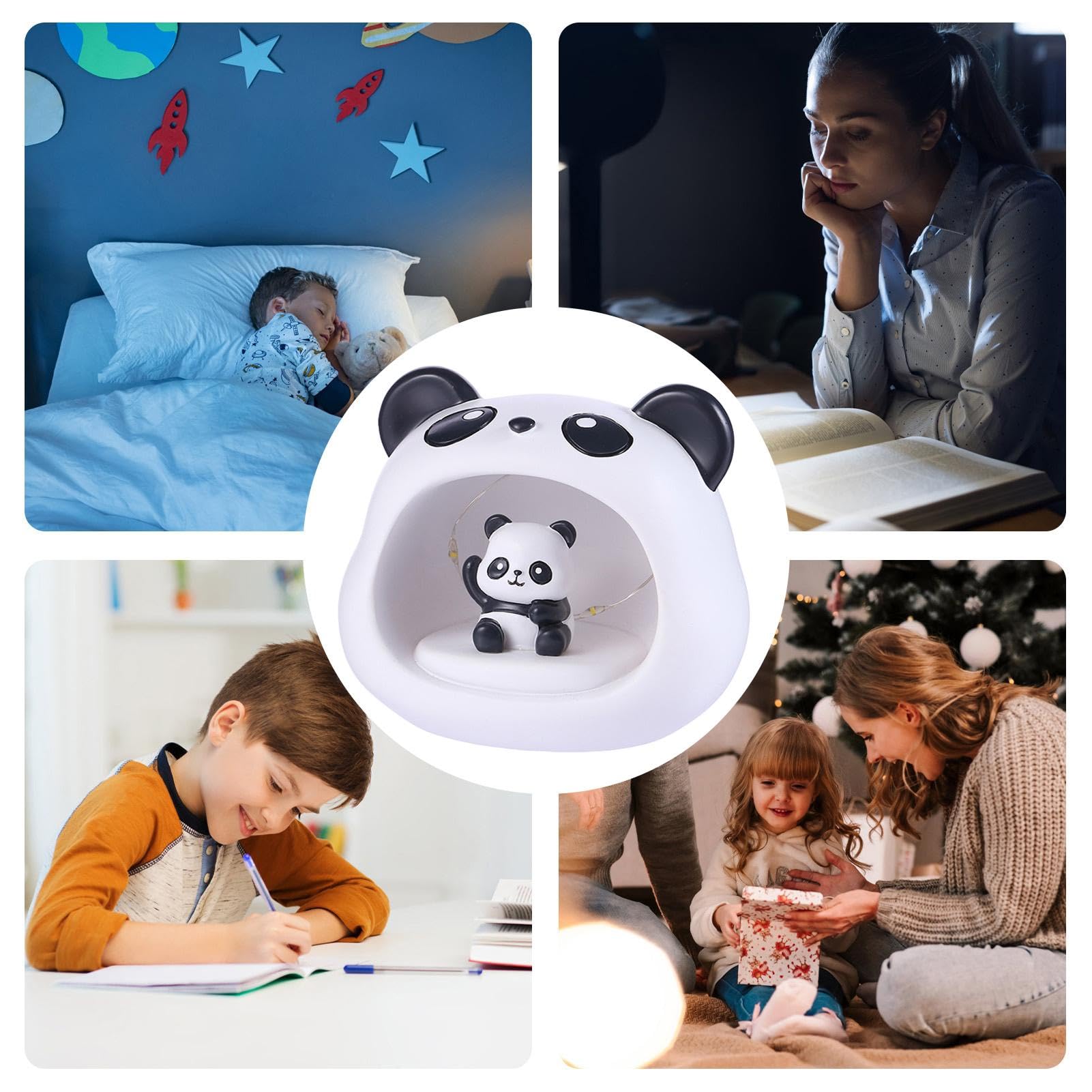 INF Simpatica luce notturna a forma di panda - Lampada da comodino