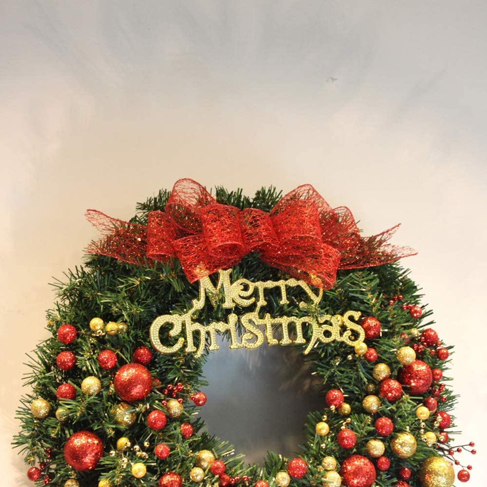 Amazon.co.jp: SCLYX クリスマスリース 大きい 60cm 果実物語 来年順調