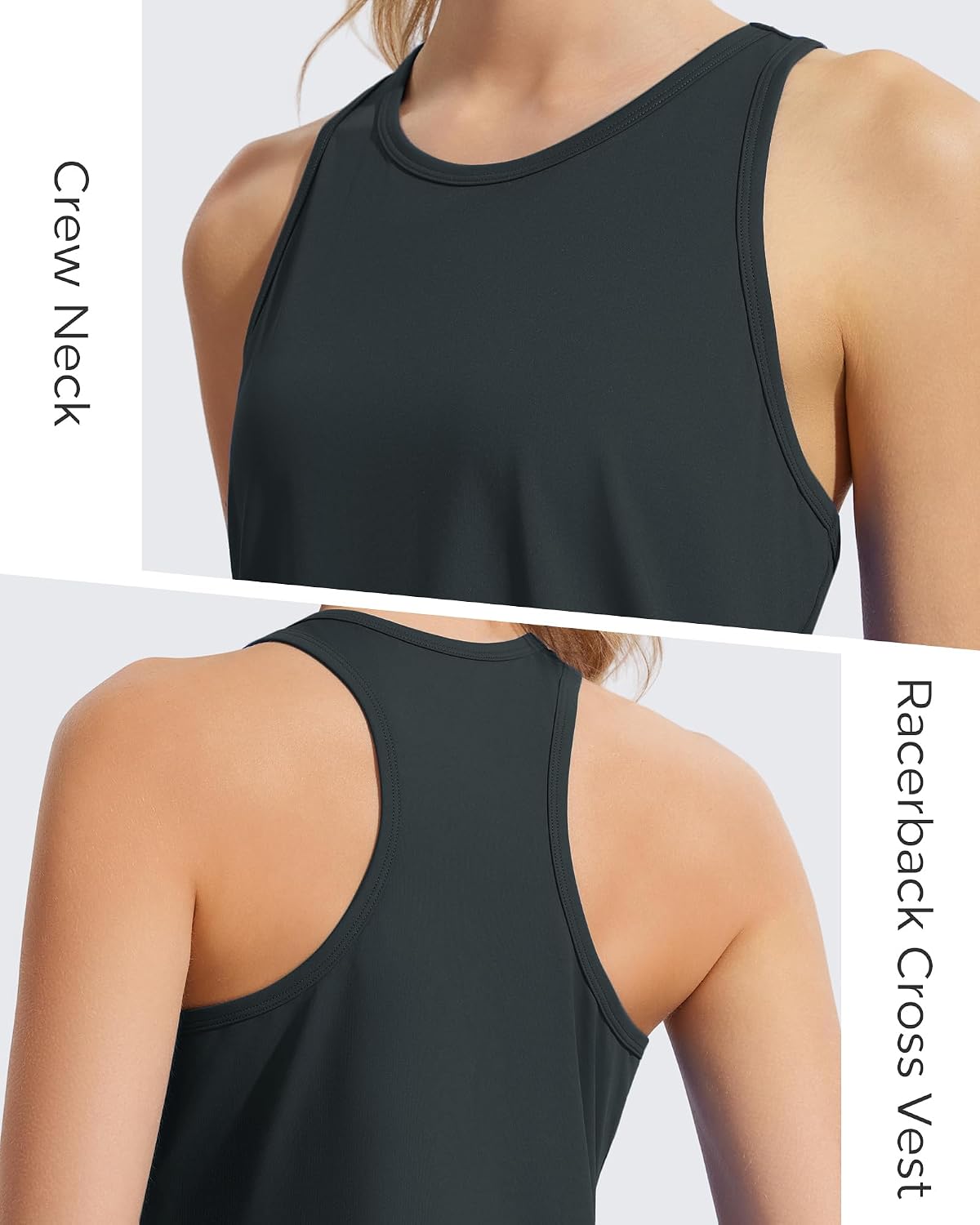 Womens Workout Tank Tops Racerback Sleeveless Athletic Top Quick Dry Loose Fit Yoga Running Gym Shirts for Women