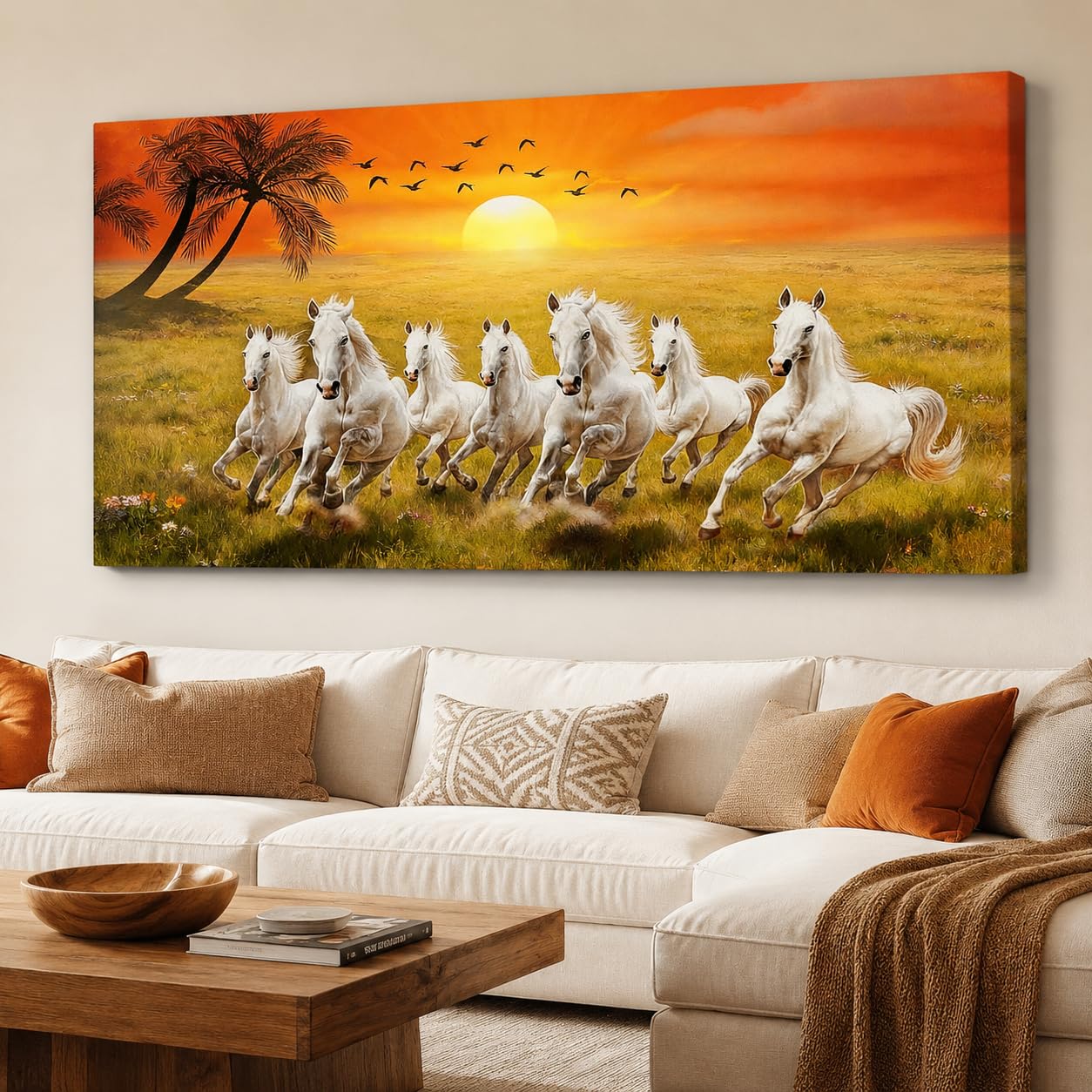 TIMUBA White Horse Pictures Wall Decor