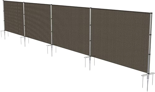 Miniatura 6 de Coarbor Panel de cercado de privacidad extraíble para exteriores, para piscinas, perros, patio trasero, valla de pollo con postes de pinchos,