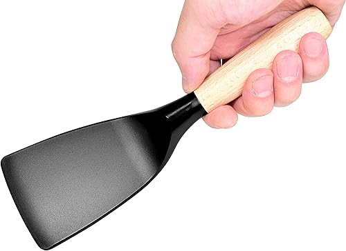 Miniatura 5 de Seki Japan - Elegante herramienta de cocina, espátula flexible de nailon antiadherente resistente al calor, mango de madera para cocinar, ensalada,
