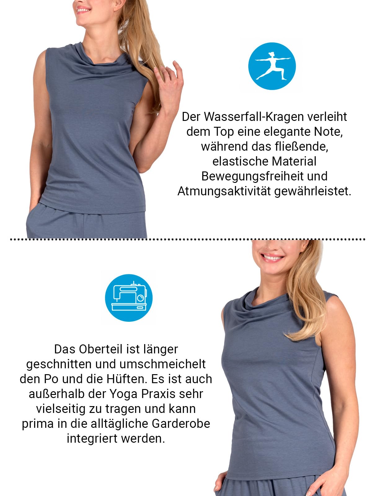Magadi Top da yoga Eva in materiale naturale