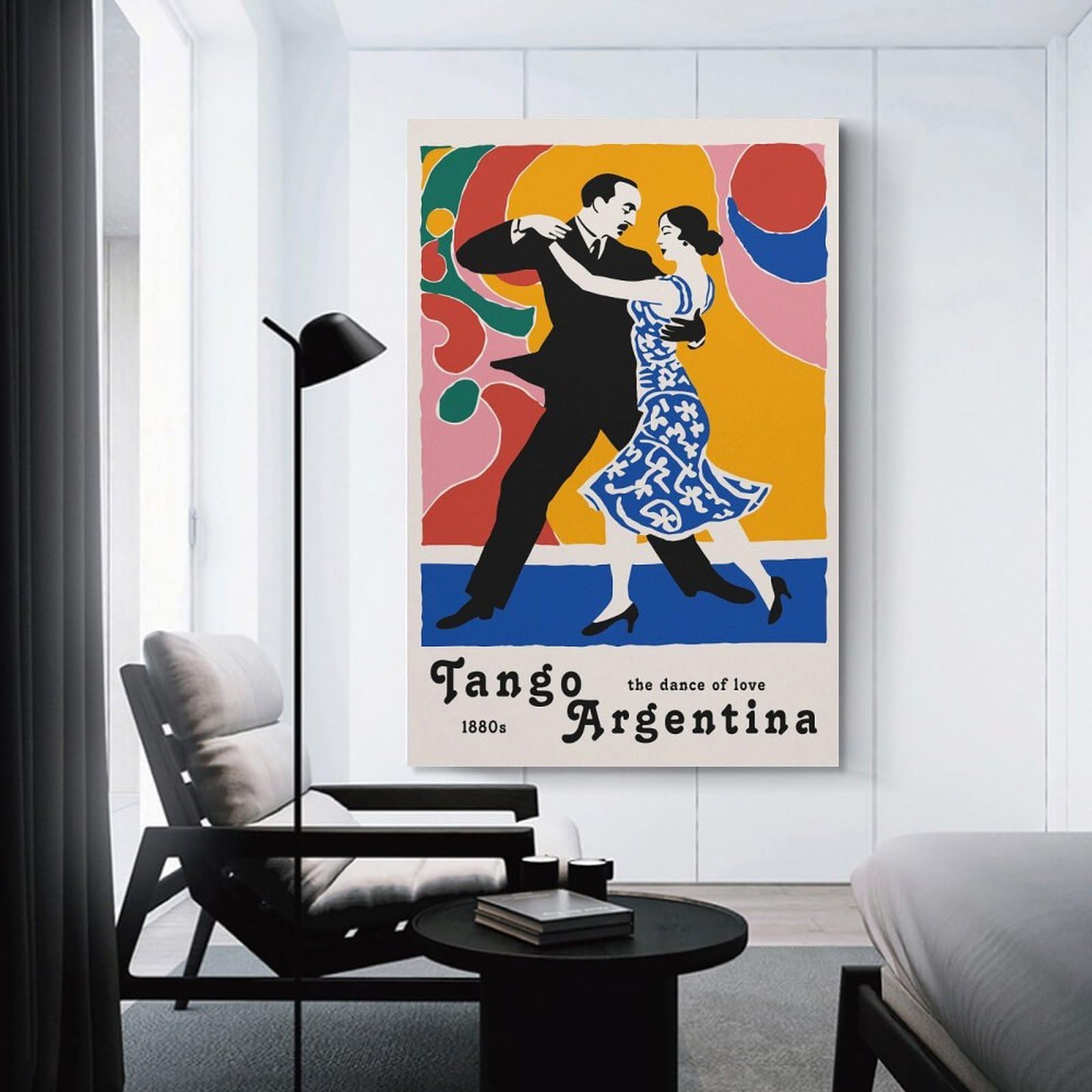Junmoney Tango Argentina Vintage Decorative Canvas Print, 16x24inch(40x60cm), for Hallway, Entryway Or Landing, Home Artwork for First Impressions