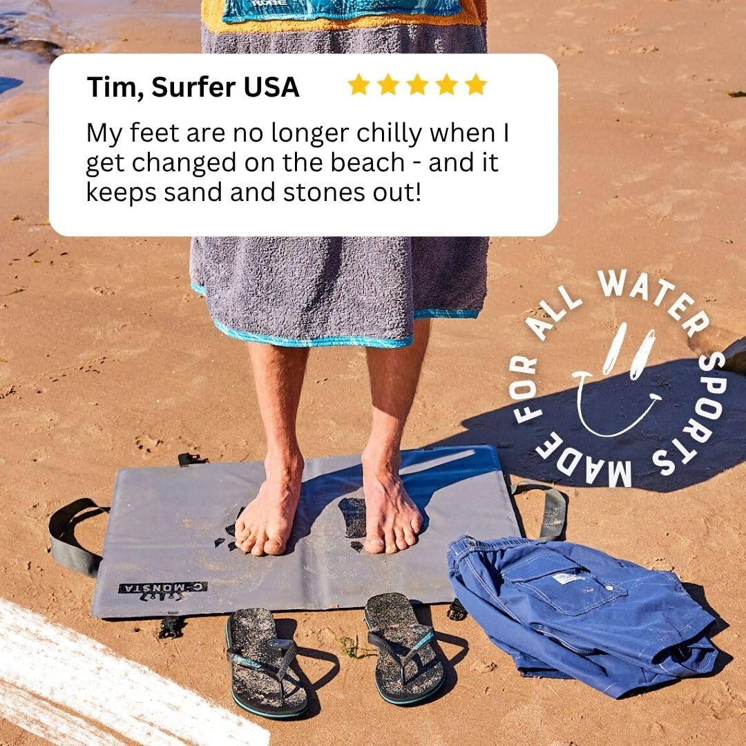 C-Monsta Wickelauflage | Überall bequem wechseln | Ideal zum Surfen | Tauchen | Segeln | Kaltwassersport | Paddelboarding | Freiwasserschwimmen
