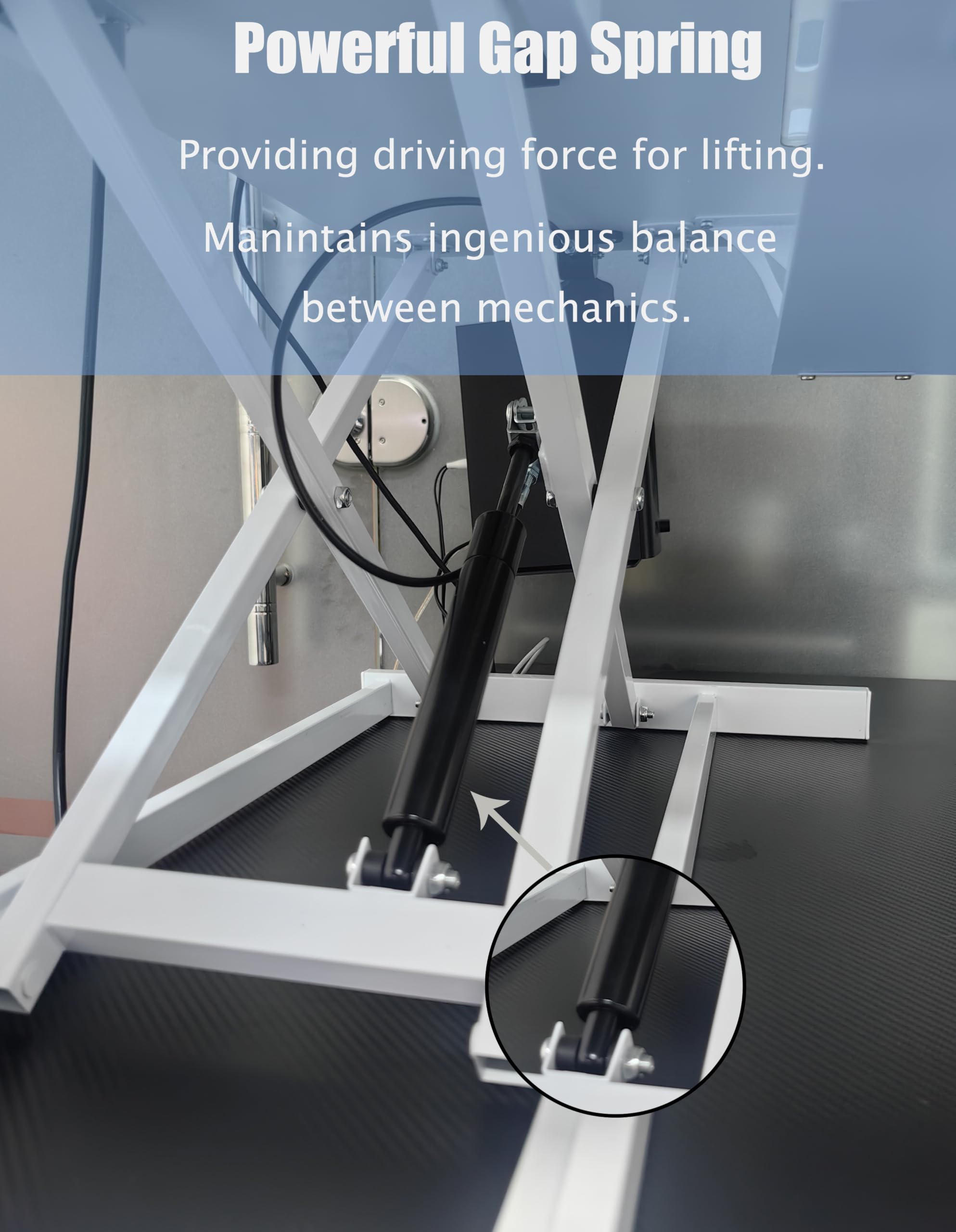 31 5 inch Standing Desk Converter White Adjustable Desktop Stand Up Desk Riser Dual Monitor and Laptop Workstation — view 7