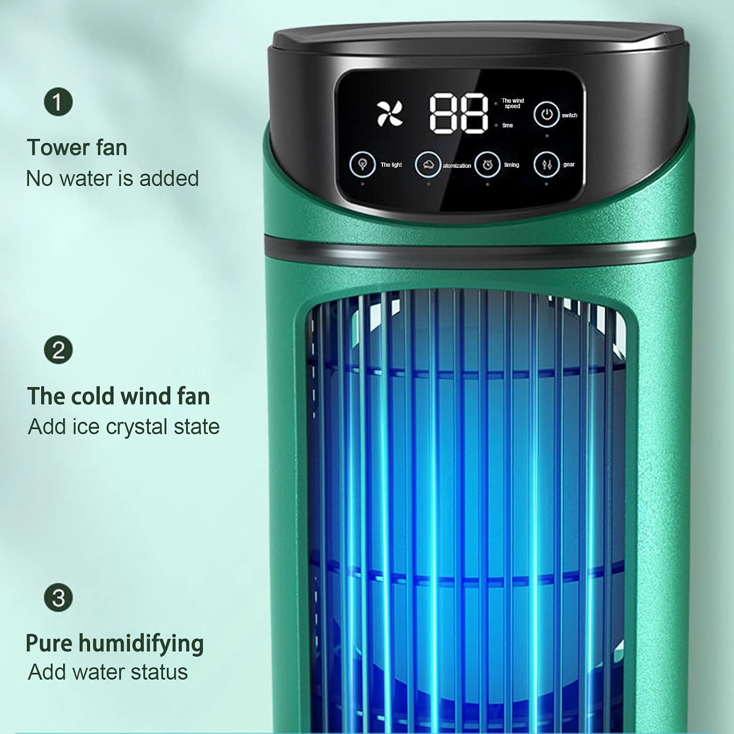 Portable Air Conditioner Fan Mini Evaporative Air Cooler with Timing Function