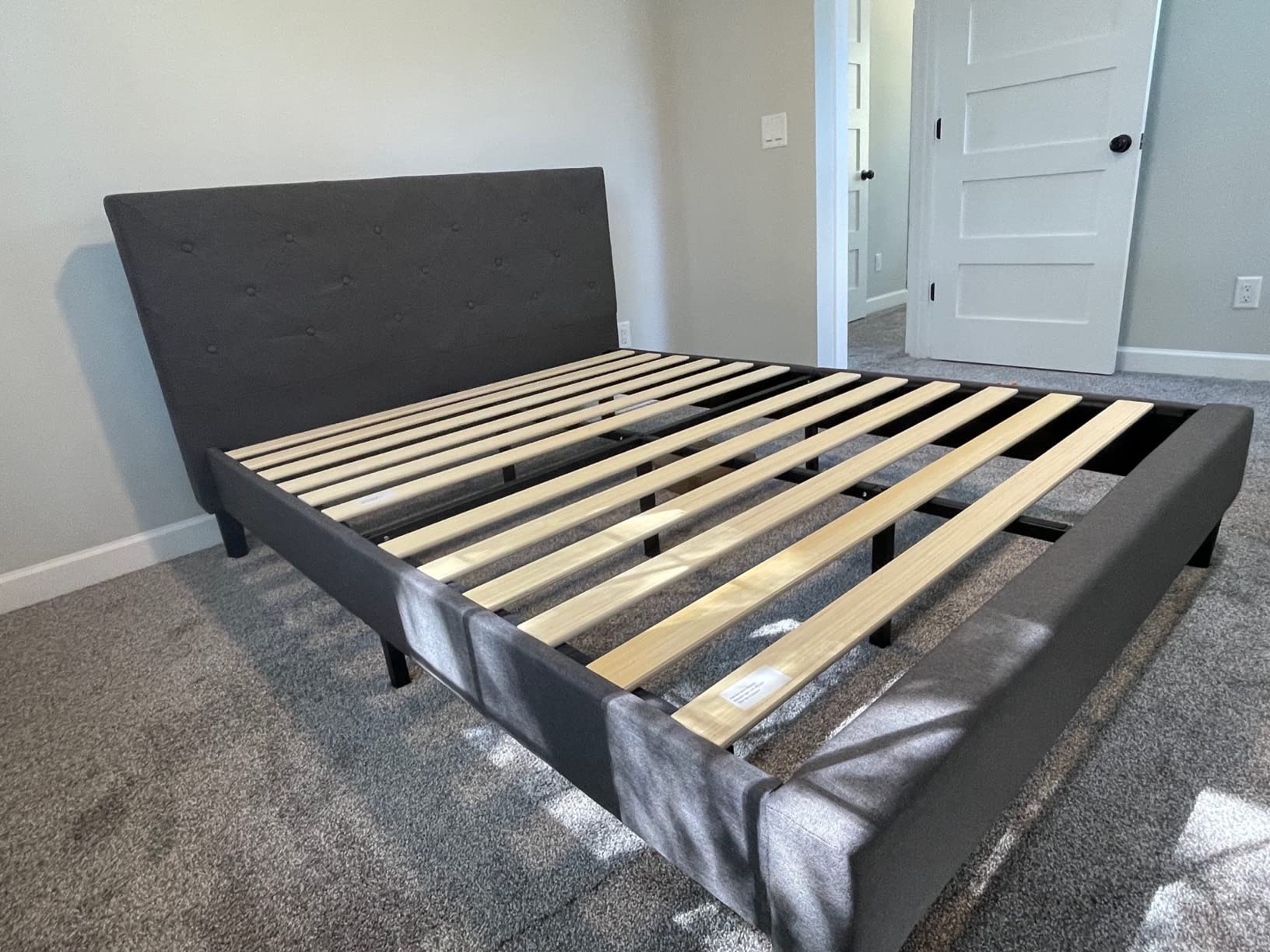 36/mo Finance ZINUS Shalini Upholstered Platform Bed Frame